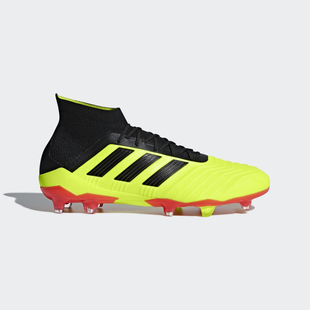 Adidas Men's Predator 18.1 Firm Ground Football Boots Yellow/Black/Red Ireland DB2037